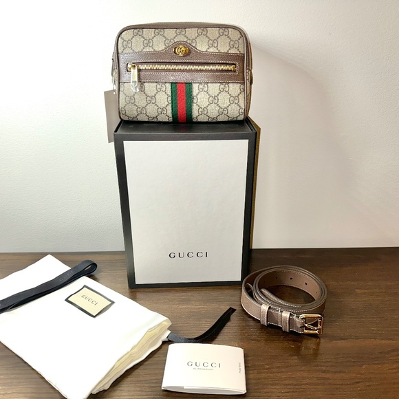 Gucci Ophidia GG Belt Bag With Removable Leather Strap - Picture 4 of 8